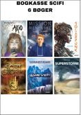 Bogkasse med 6 science fiction bøger